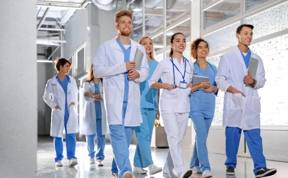 group-medical-students-college-hallway-143304567